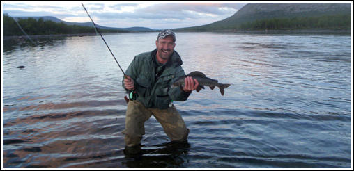 Great grayling fishing at Lapland Flyfishing Guided Tours