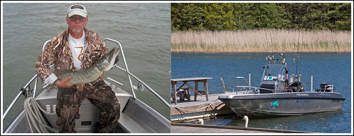 Fishing Guide Lars Lindahl and his fishing boat