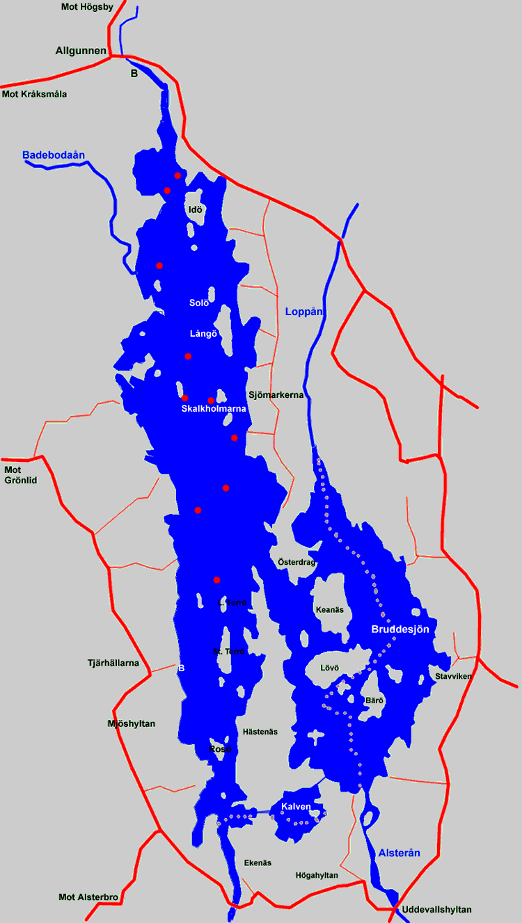 Map of lake Allgunnen