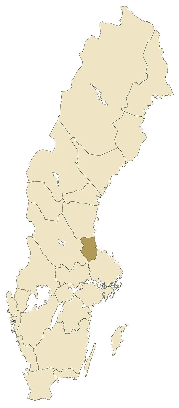 Gästrikland på karta över Sverige